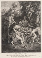 KG 14613
<br/>
De Heilige Familie met engelen
<br/>
<em>Tardieu, Nicolas Henri (1674-1749)</em>